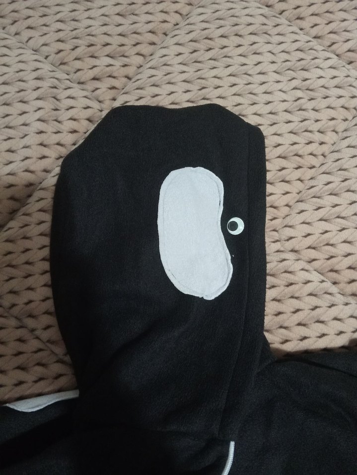 Fermuarlı Gri Sokak Stili köpek balıgı kostümü - Görsel 3