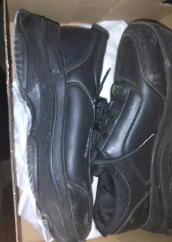 Siyah Biker Tarzı Erkek Ayakkabı Bağcığı - Görsel 2