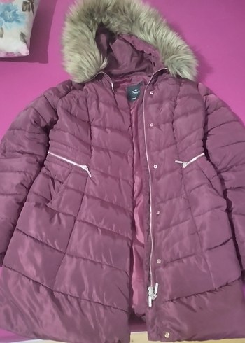 Mor Kürk Detaylı Kadın Kışlık Mont - Görsel 2