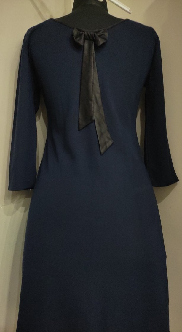 Lacivert Kadın Midi Elbise - Görsel 2