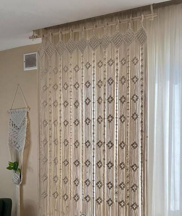 Bohem Beyaz Nakışlı Perde - Görsel 2