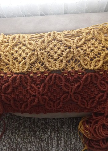 makrome kırlent Kılıfı - Görsel 3