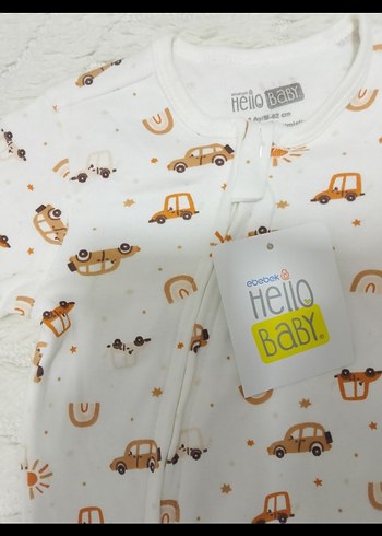 Baskılı Bebek Erkek Kapüşonlu Uzun Kollu Body - Görsel 5