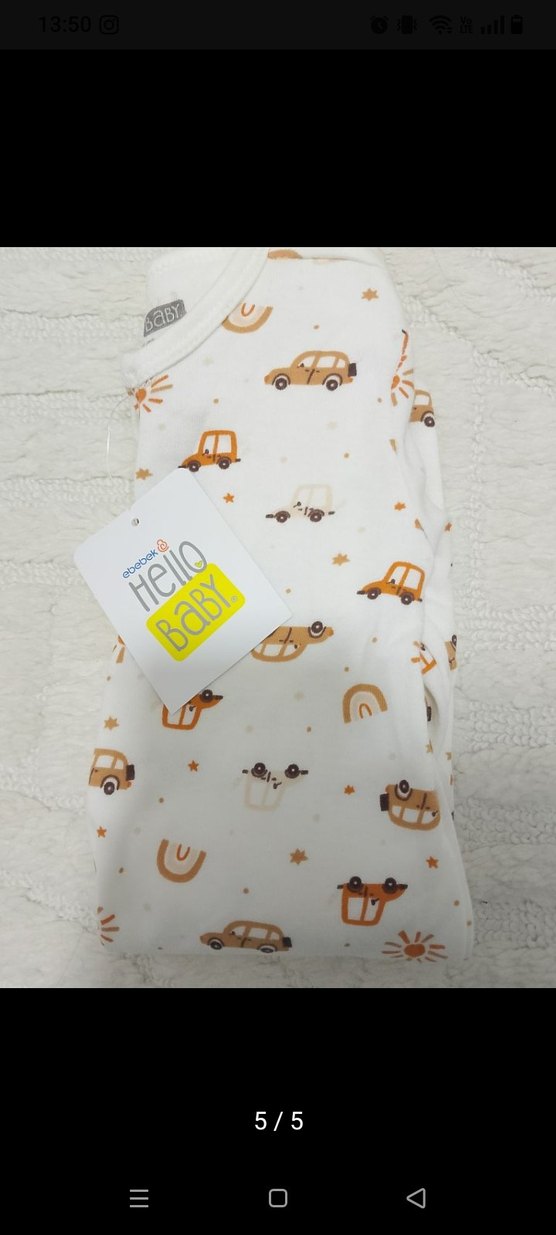 Baskılı Bebek Erkek Kapüşonlu Uzun Kollu Body - Görsel 3