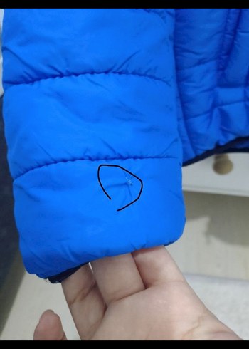 Mavi Fermuarlı Erkek Çocuk Mont - Görsel 8