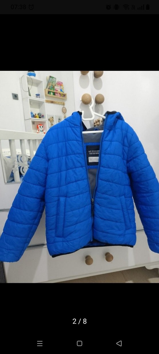 Mavi Fermuarlı Erkek Çocuk Mont - Görsel 2