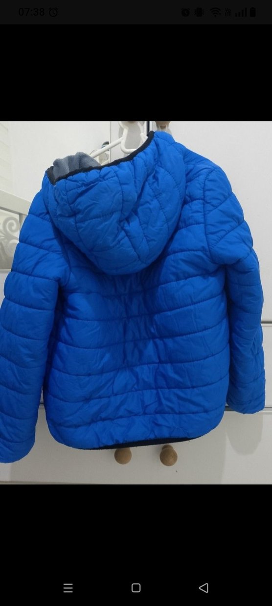 Mavi Fermuarlı Erkek Çocuk Mont - Görsel 4