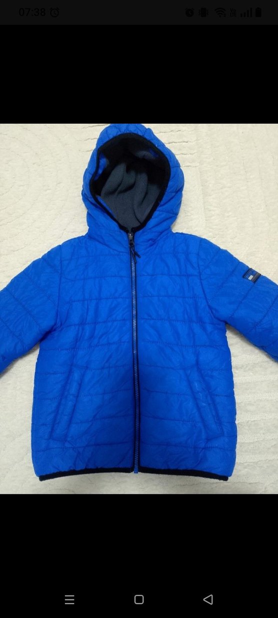 Mavi Fermuarlı Erkek Çocuk Mont - Görsel 3