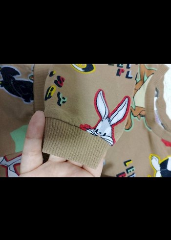 Erkek Çocuk Desenli Kahverengi alt üst takım - Görsel 3