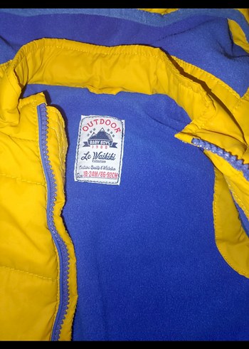 Sarı Kapüşonlu Fermuarlı Erkek Çocuk Yeleği - Görsel 4