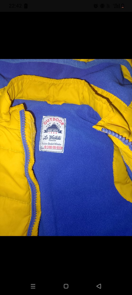 Sarı Kapüşonlu Fermuarlı Erkek Çocuk Yeleği - Görsel 4