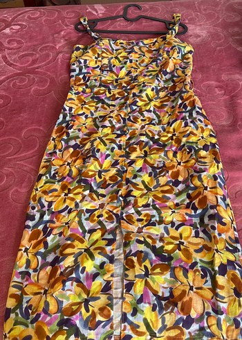 Çiçek Desenli Uzun Kadın Tulum - Görsel 2