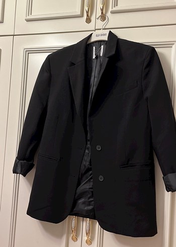 Zara Siyah Kadin Dugmeli Blazer Ceket