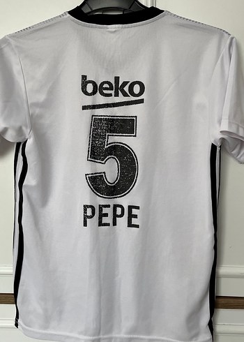 Erkek V Yaka Beyaz Baskılı Spor Forma - Görsel 3