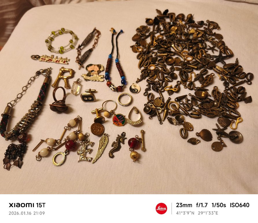 Karışık Lot Geneli Kolye Uçları Bileklikte Yapılabilir - Görsel 2