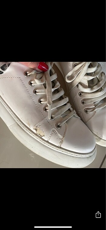 40 Beden İnci deri sneakers