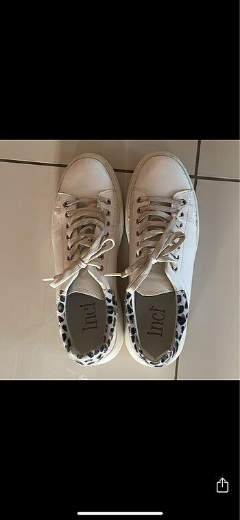 40 Beden beyaz Renk İnci deri sneakers