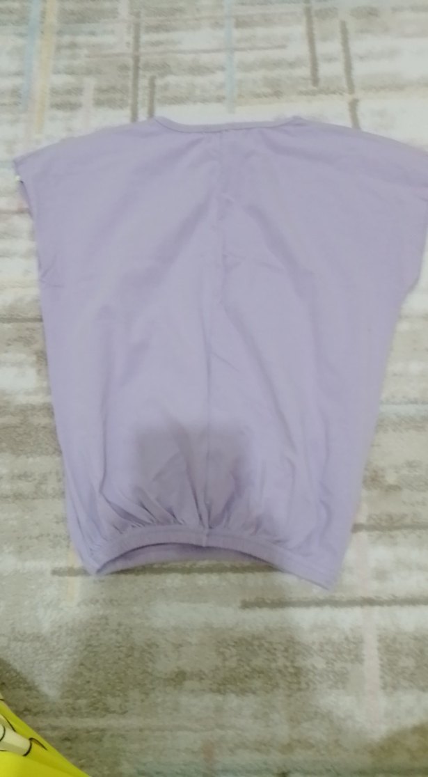 Mor Düğmeli Kız Tişörtü - Görsel 2