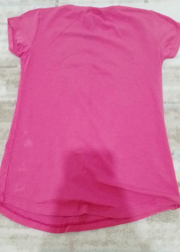 Kız Çocuk Pembe Baskılı Tişört - Görsel 2