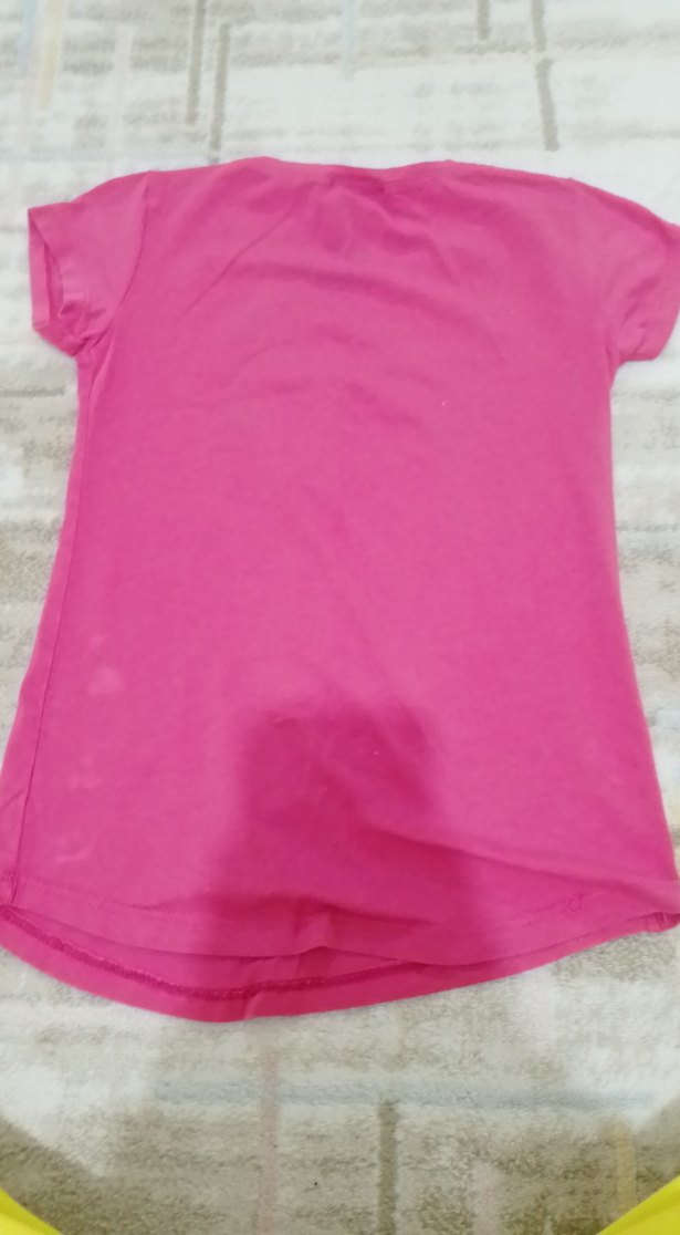 Kız Çocuk Pembe Baskılı Tişört - Görsel 2