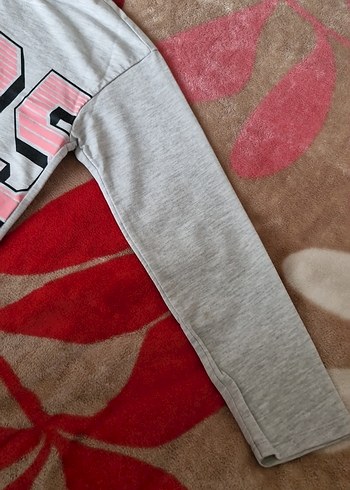 Kız Çocuk Gri Baskılı Pamuklu Tişört - Görsel 3