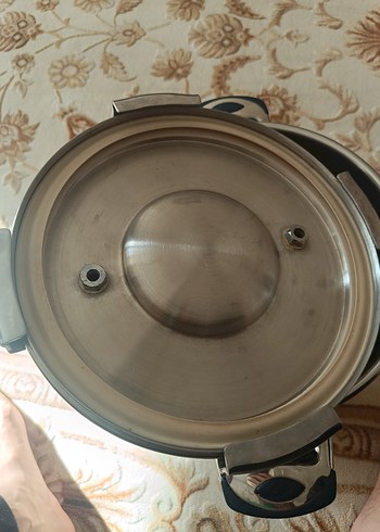 Inter Marka Kilitli Kapaklı Gri Düdüklü Tencere - Görsel 4