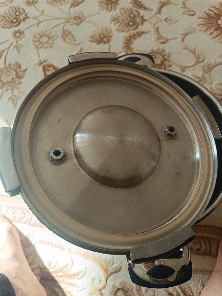 Inter Marka Kilitli Kapaklı Gri Düdüklü Tencere - Görsel 4