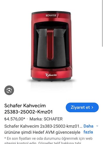 Kırmızı Schäfer Kahve Makinesi - Görsel 6