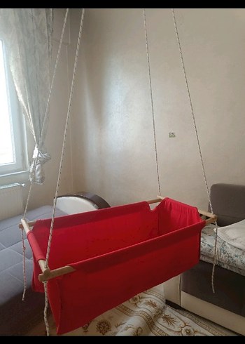 Kırmızı Bebek Hamak Beşik Salıncak - Görsel 4