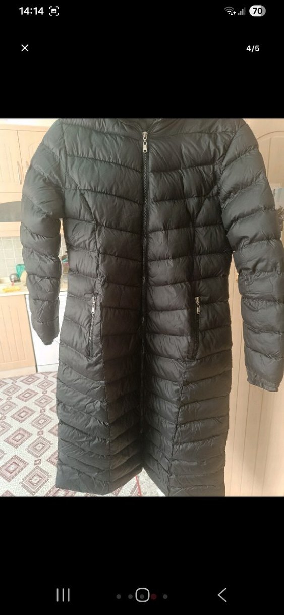 Organic Time Siyah Kadın  Uzun  şişme Kışlık Mont - Görsel 3