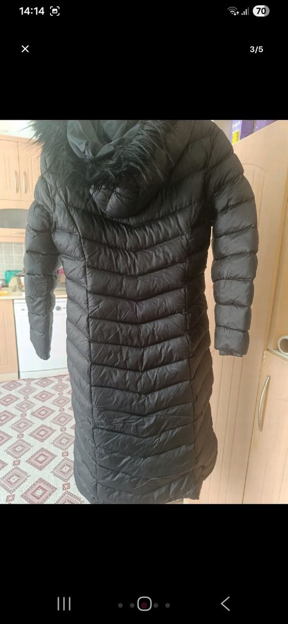 Organic Time Siyah Kadın  Uzun  şişme Kışlık Mont - Görsel 4