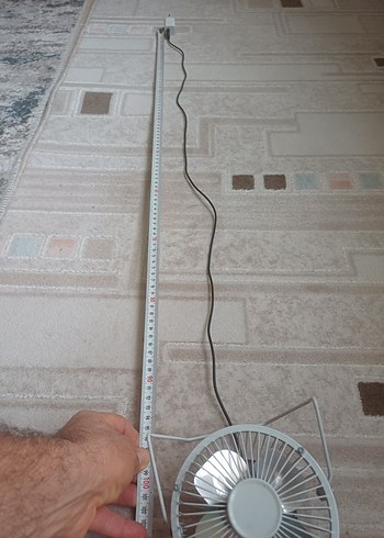 USB ile Çalışan Gri Masaüstü Vantilatör - Görsel 7