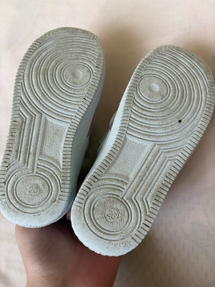 Kız Çocuk Mor Cırt Cırtlı Spor Ayakkabı - Görsel 4