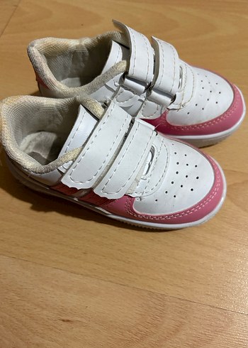 Kız Çocuk Pembe Beyaz Cırt Cırtlı Spor Ayakkabı - Görsel 2