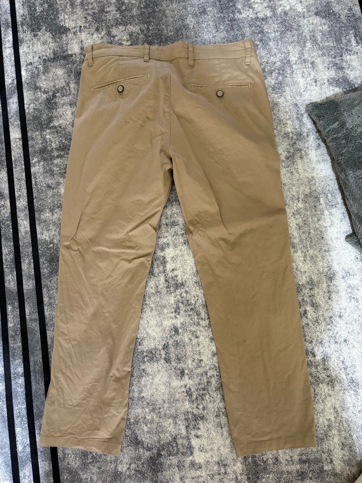 Bej Regular Fit Keten Erkek Pantolon - Görsel 3