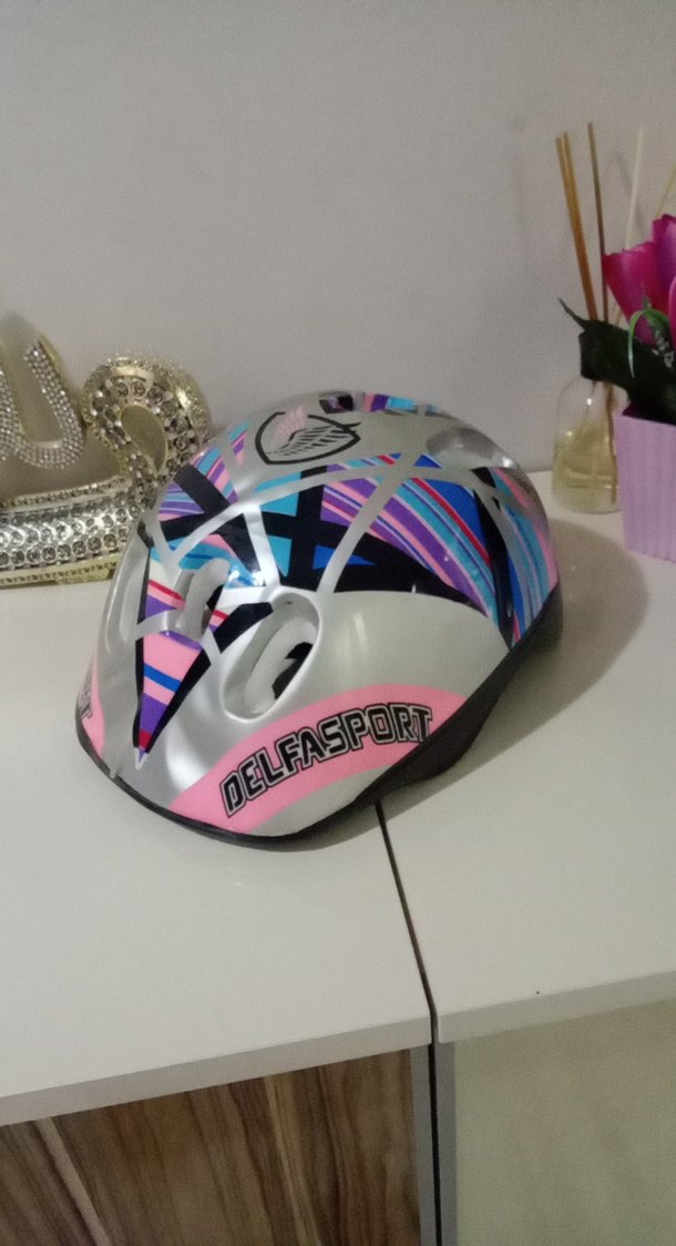 Renkli Desenli Biker Motosiklet Kaskı - Görsel 2