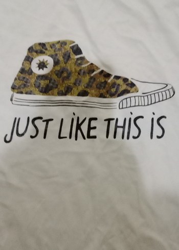 Kız Çocuk Beyaz Baskılı Tişört - Görsel 2