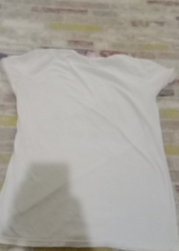 Kız Çocuk Beyaz Baskılı Tişört - Görsel 4