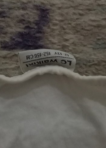 Beyaz Kız Çocuk Baskılı Kısa Kollu Tişört - Görsel 3