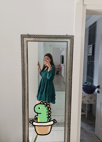 yeşil elbise - Görsel 3