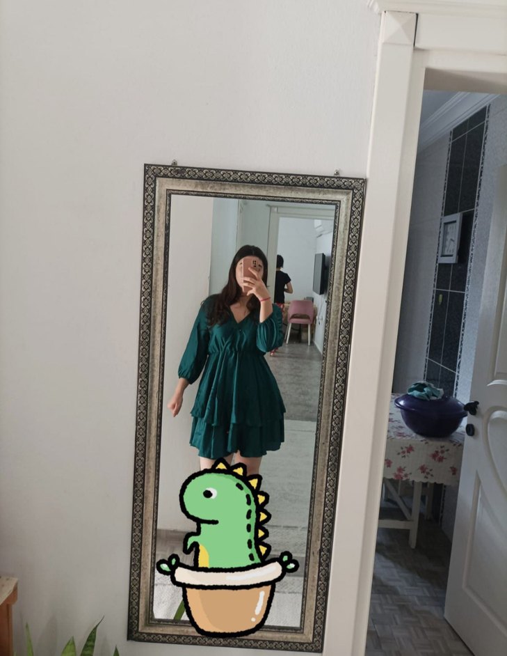 yeşil elbise - Görsel 2