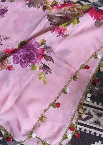 Renkli el yapımı tığ oyası - Görsel 10