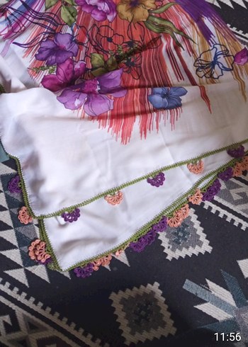 Renkli el yapımı tığ oyası - Görsel 9