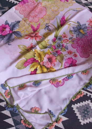 Renkli el yapımı tığ oyası - Görsel 5