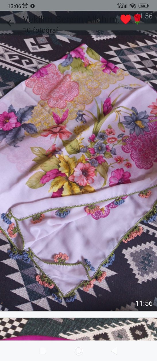 Renkli el yapımı tığ oyası - Görsel 5