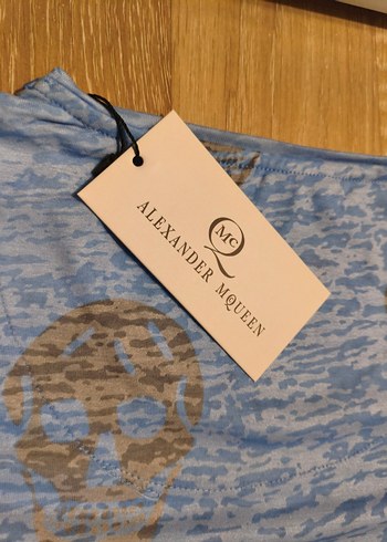 Alexander McQueen Baskılı Taşlı Kısa Kollu Kadın Tişört - Görsel 4