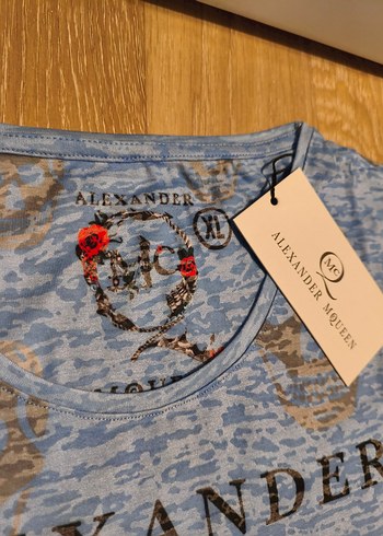 Alexander McQueen Baskılı Taşlı Kısa Kollu Kadın Tişört - Görsel 2