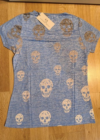 Alexander McQueen Baskılı Taşlı Kısa Kollu Kadın Tişört - Görsel 3