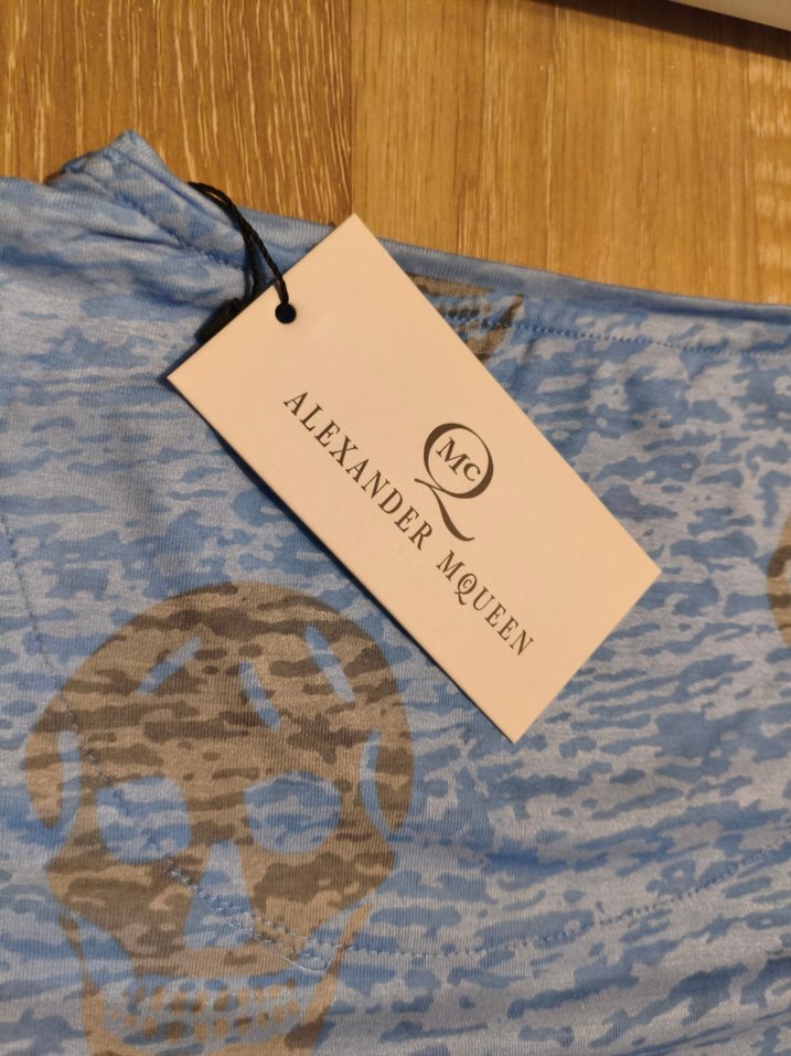 Alexander McQueen Baskılı Taşlı Kısa Kollu Kadın Tişört - Görsel 4