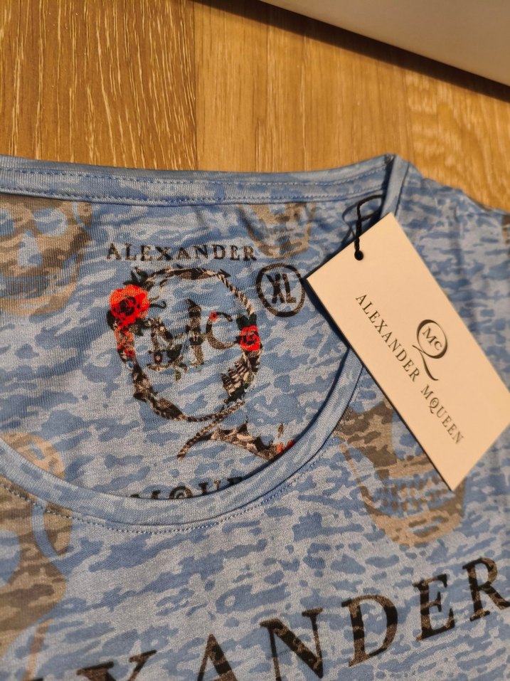 Alexander McQueen Baskılı Taşlı Kısa Kollu Kadın Tişört - Görsel 2